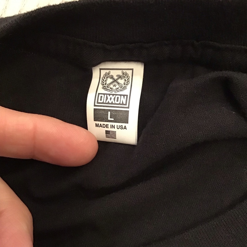 Dixxon Flannel Company L Men’s T Shirt Logo Black Green Tee - Picture 6 of 8